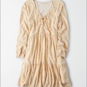 Long sleeve floral babydoll dress